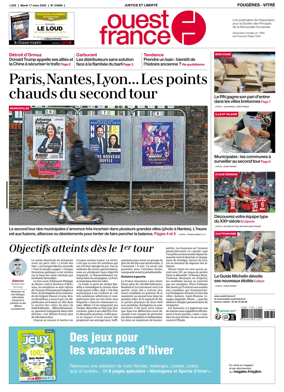 Cover of Ouest-France (Fougeres Vitre)