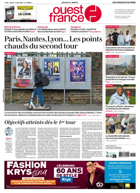 Cover of Ouest France (Les Sables-d'Olonne)