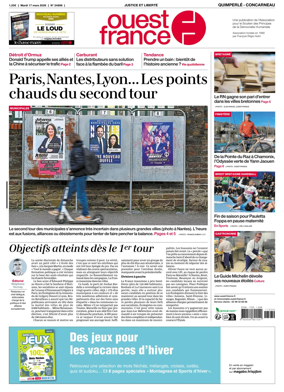 Cover of Ouest-France (Quimperle Concarneau)