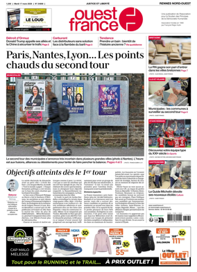 Cover of Ouest-France (Rennes Nord-Ouest)