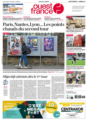 Cover of Ouest-France (Saint-Brieuc Lamballe)