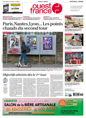 Cover of Ouest France (Saint-Malo)