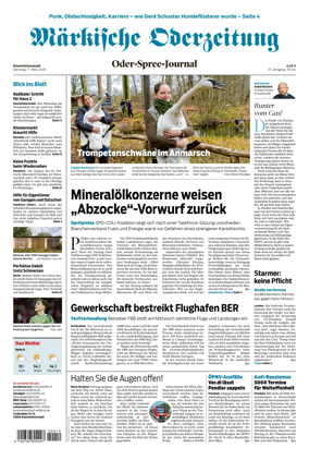 Cover of Markische Oderzeitung Eisenhuttenstadt