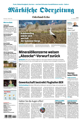 Cover of Markische Oderzeitung Oderland-Echo