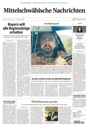 Cover of Mittelschwaebische Nachrichten