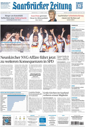 Cover of Saarbruecker Zeitung