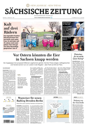 Cover of Sachsische Zeitung (Hoyerswerda)