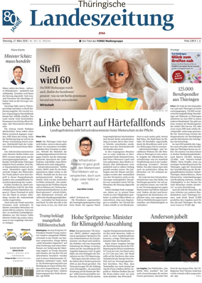 Cover of Thuringische Landeszeitung (Jena)