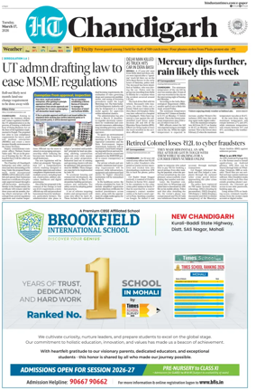 Cover of Hindustan Times (Chandigarh) - Live