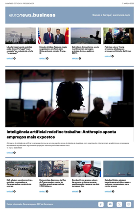 Cover of Euronews Business (Portuguese)