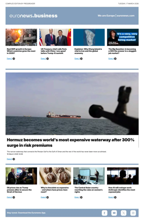 Cover of Euronews Business