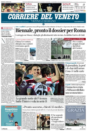Cover of Corriere del Veneto (Vicenza e Bassano)