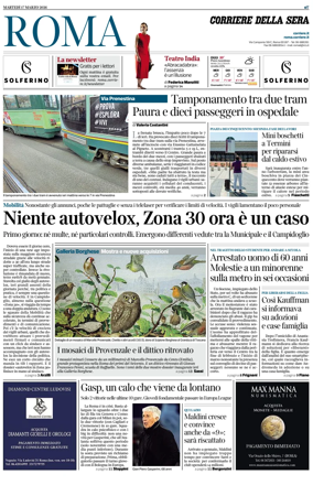 Cover of Corriere della Sera (Roma)
