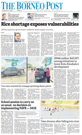 Cover of The Borneo Post (Sabah)