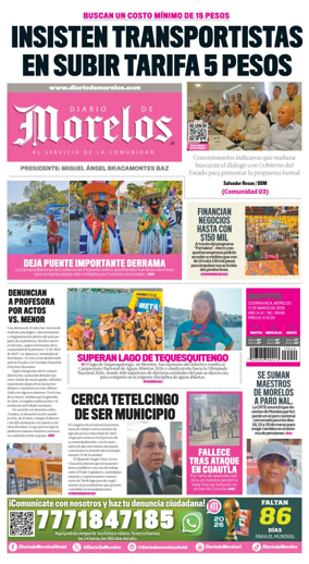Cover of Diario de Morelos