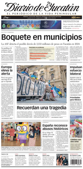 Cover of Diario de Yucatan