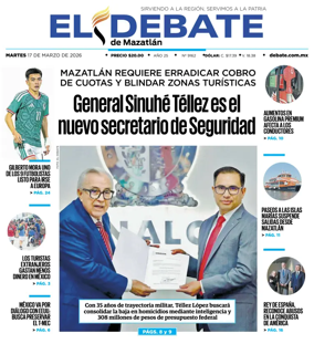 Cover of El Debate de Mazatlan
