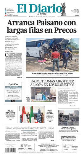 Cover of El Diario de Juarez