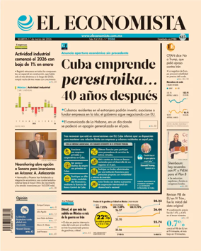 Cover of El Economista (Mexico)