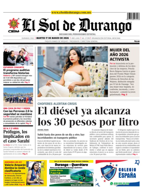 Cover of El Sol de Durango