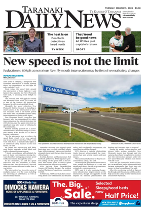 Cover of Taranaki Daily News