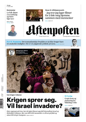 Cover of Aftenposten