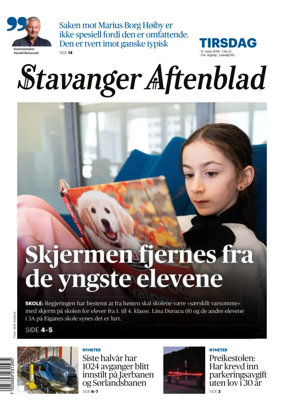 Cover of Stavanger Aftenblad