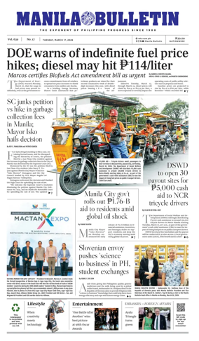 Cover of Manila Bulletin