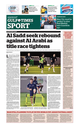 Cover of Gulf Times Sport