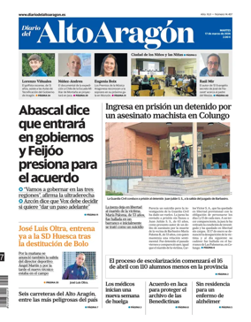 Cover of Diario del Alto Aragon