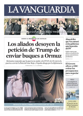 Cover of La Vanguardia