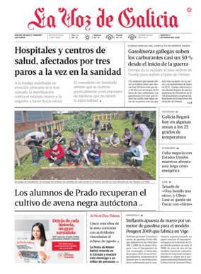 Cover of La Voz de Galicia (Deza)