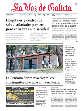 Cover of La Voz de Galicia (Ferrol)