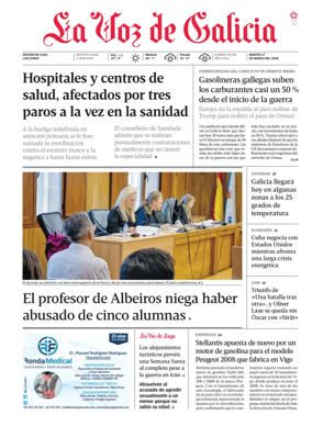 Cover of La Voz de Galicia (Lugo)