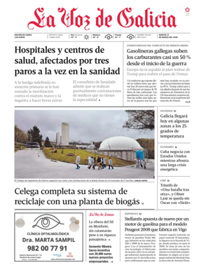 Cover of La Voz de Galicia (Monforte)