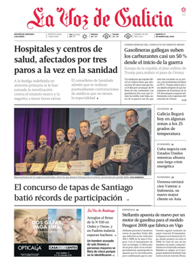 Cover of La Voz de Galicia (Santiago)