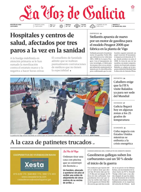 Cover of La Voz de Galicia (Vigo)