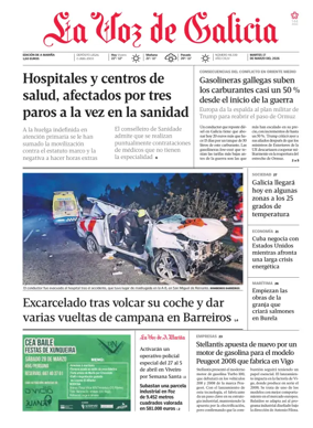 Cover of La Voz de Galicia (Viveiro)