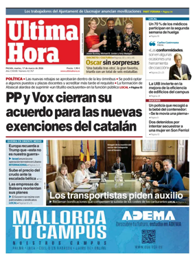 Cover of Ultima Hora