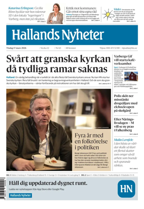 Cover of Hallands Nyheter