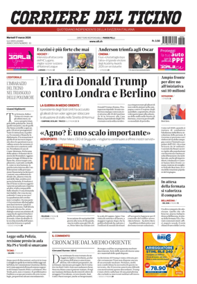 Cover of Corriere del Ticino