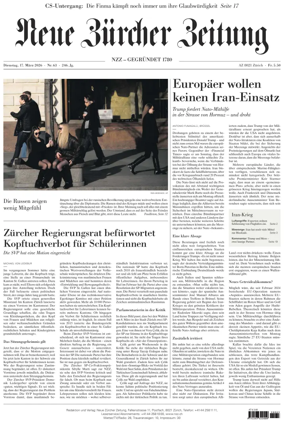 Cover of Neue Zurcher Zeitung