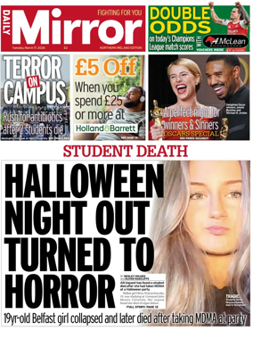 Cover of Daily Mirror (Northern Ireland)