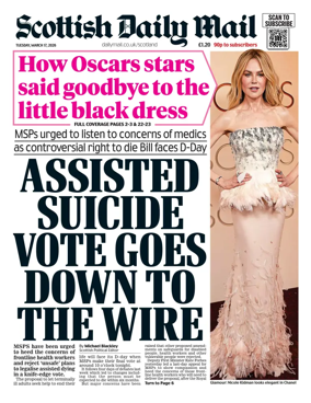 Cover of Scottish Daily Mail