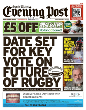 Cover of South Wales Evening Post
