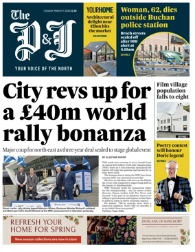 Cover of The Press and Journal (Aberdeen and Aberdeenshire)