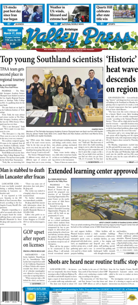 Cover of Antelope Valley Press