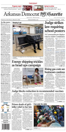 Cover of Arkansas Democrat-Gazette