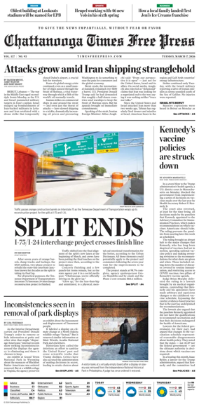 Cover of Chattanooga Times Free Press