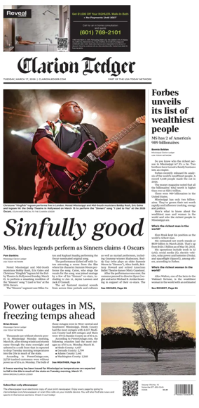 Cover of Clarion Ledger